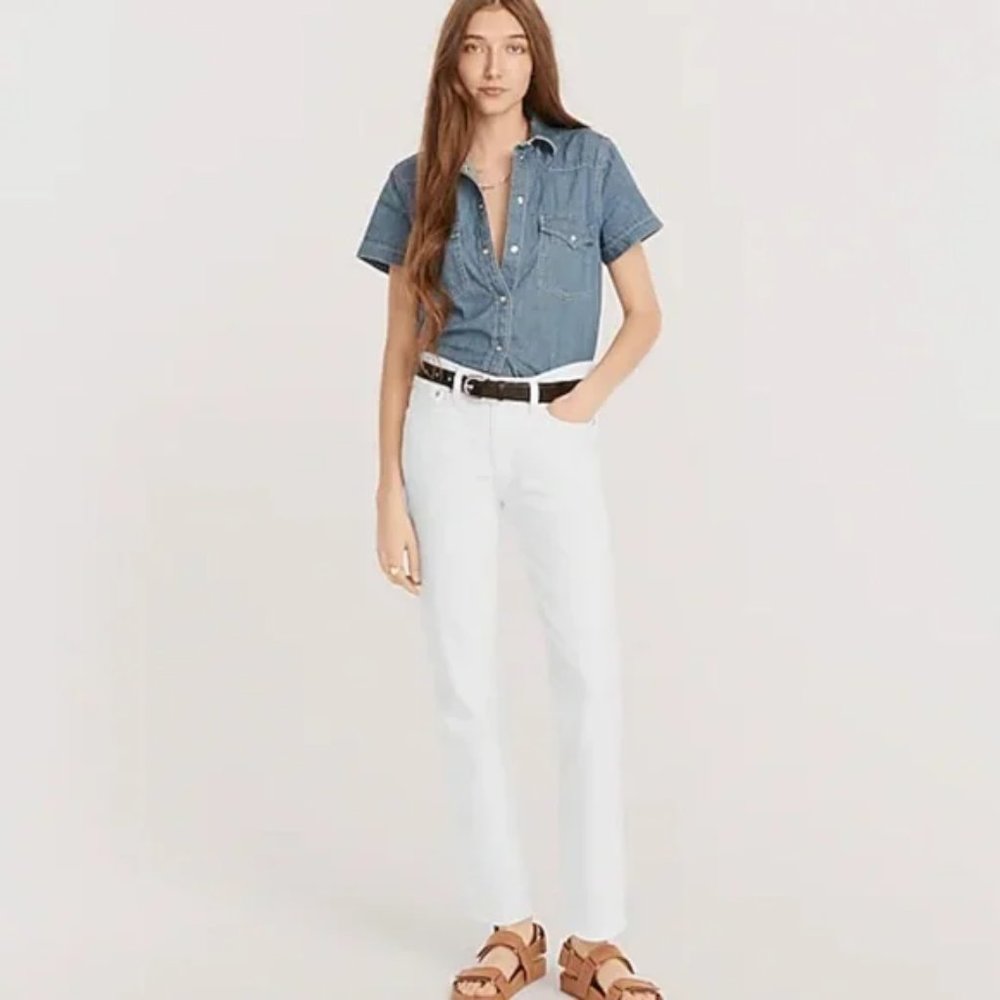 JCrew Vintage Straight Jeans White Size 29